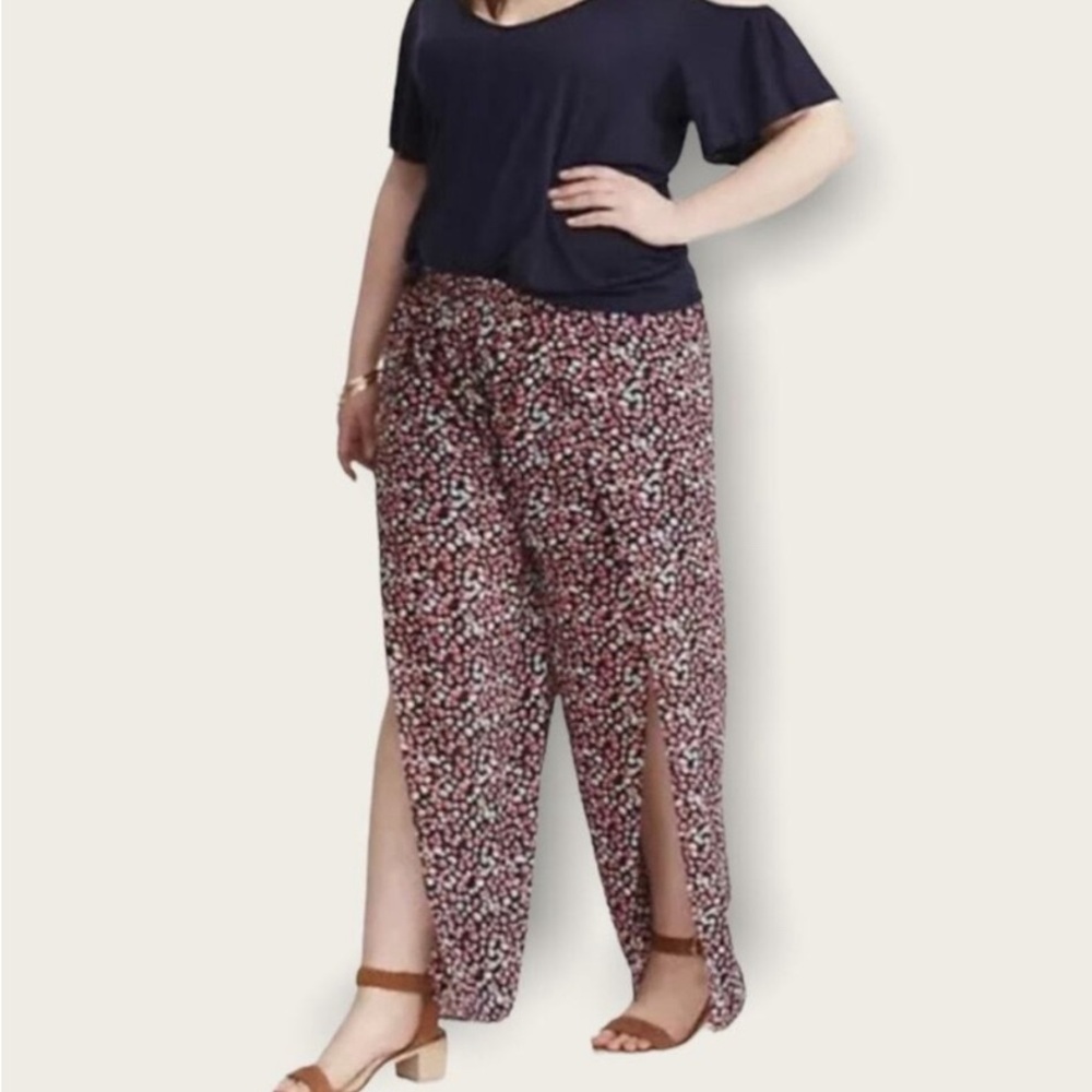 Torrid Multicolor Floral Wide Leg Pants